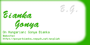 bianka gonya business card